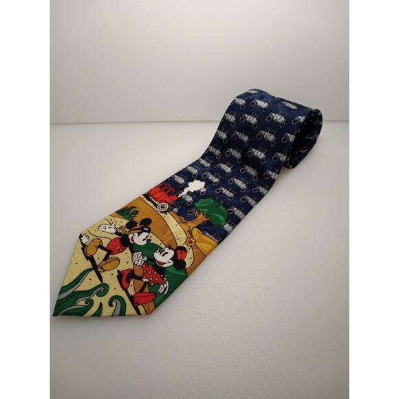 Mickey & Minnie Mouse Mickey Unlimited Disney Men's Tie Navy 56" long 4" wide - Picture 7 of 7